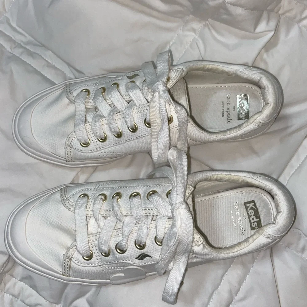 HTF Keds x Kate Spade New York Triple Kick Heart Sneakers White Shoes